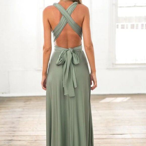 The Perfect Date 2.0 Multiway Maxi Dress (Navy) - 10/M - Picture 3 of 3